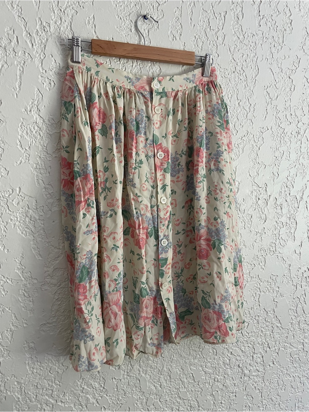 Ralph Lauren RARE Vintage 80s Cottagecore Country Prairie Floral Rayon Skirt - Picture 2 of 5